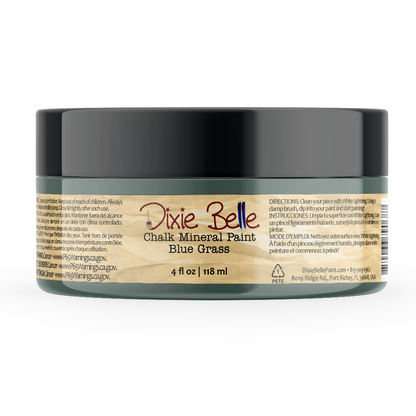 Muted teal chalk mineral paint by Dixie Belle. Water-based, low VOC. Perfect for furniture upcycling