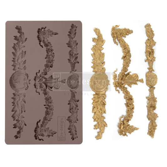 GLORIOUS GARLAND Decor Mould Re-Design with Prima 8" x 5"