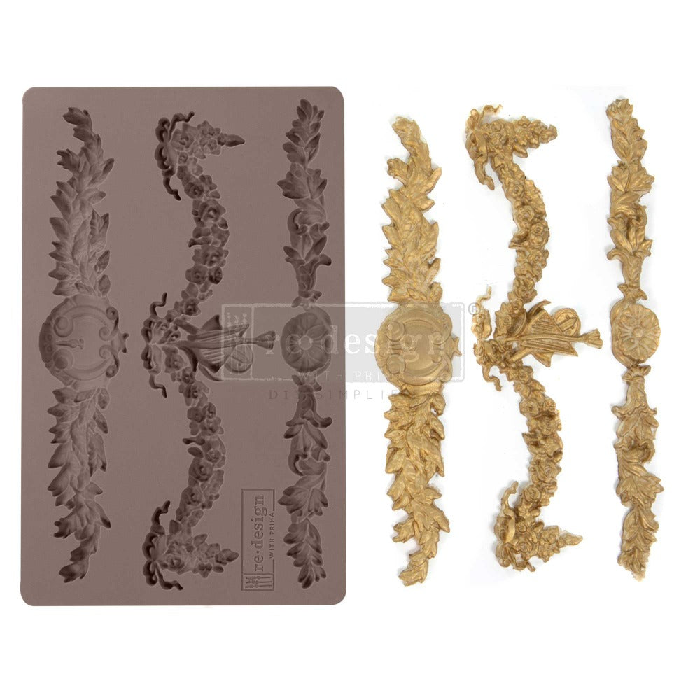 GLORIOUS GARLAND Decor Mould Re-Design with Prima 8" x 5"