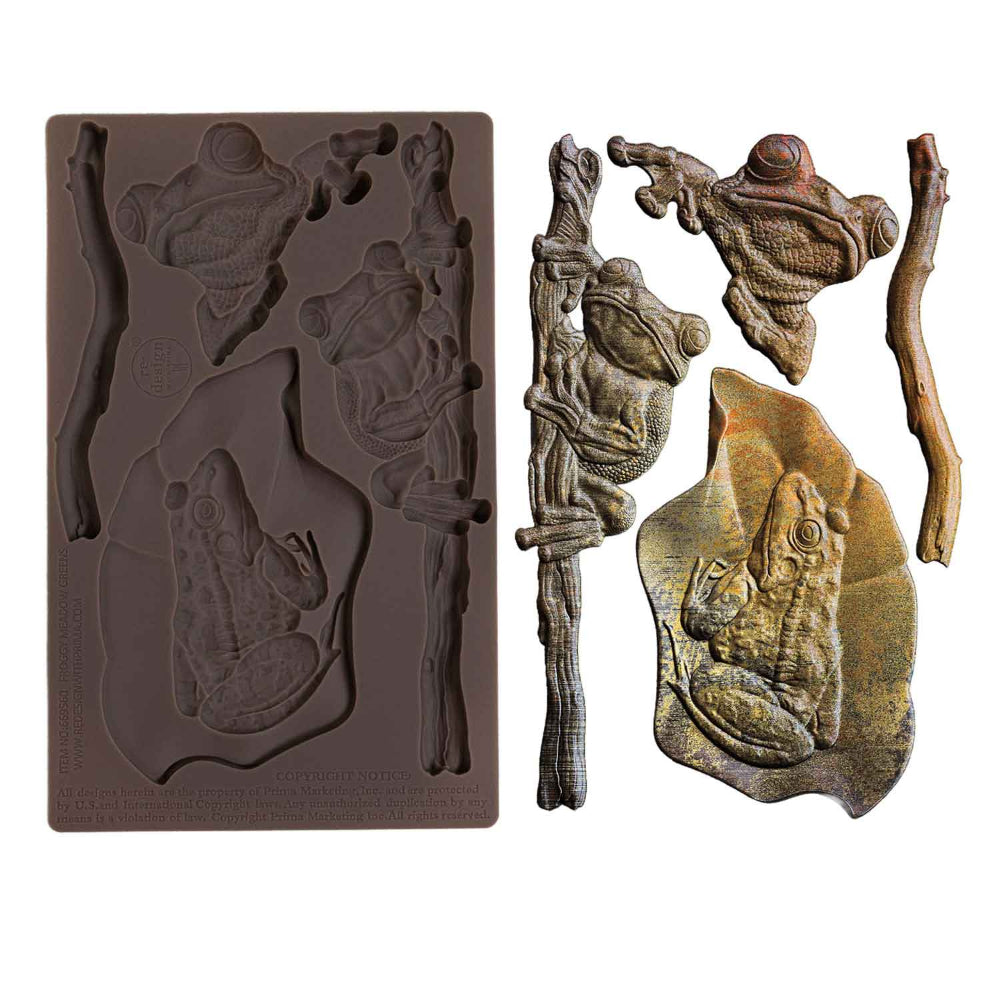 Froggy Meadow Greens - Decor | Food | Craft Mould  - Re-Design with Prima 5" x 8"