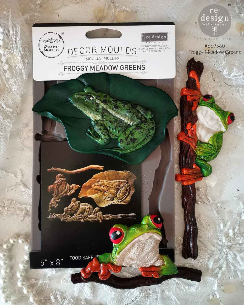 Froggy Meadow Greens - Decor | Food | Craft Mould  - Re-Design with Prima 5" x 8"