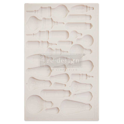 Vintage Light Bulbs silicone mould by Redesign with Prima. 5"x8" food-safe for resin, clay, chocolate & fondant. Detailed bulb designs. UK stockist