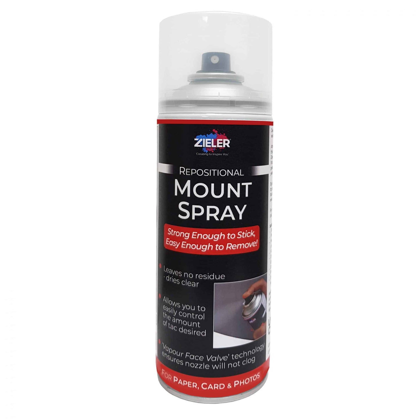 Repositionable Adhesive Mount Spray 400ml - by Zieler (UK ONLY)