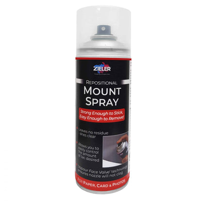 Repositionable Adhesive Mount Spray 400ml - by Zieler (UK ONLY)