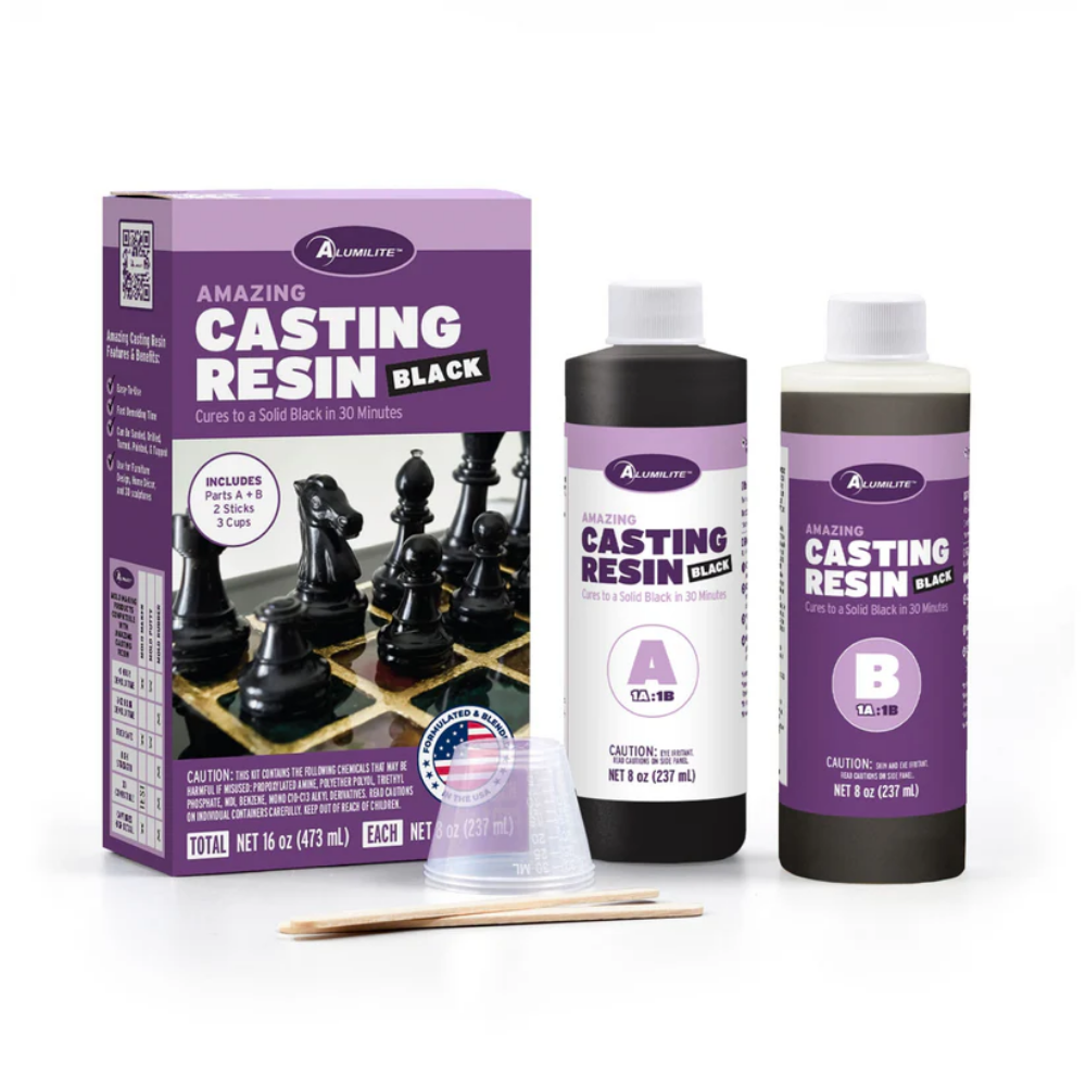 Alumilite Black Amazing Casting Resin Fast Dry in 10 Minutes