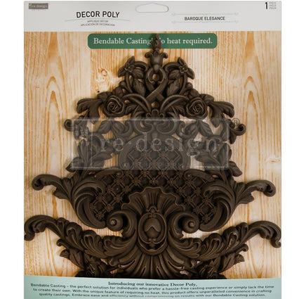 BAROQUE ELEGANCE – 25.4cm x 25.1cm x 1.2cm - Flexible Applique Moulding by ReDesign with Prima