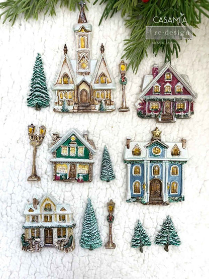 Christmas Village Silicone Mould - ReDesign with Prima - 5" x 10"