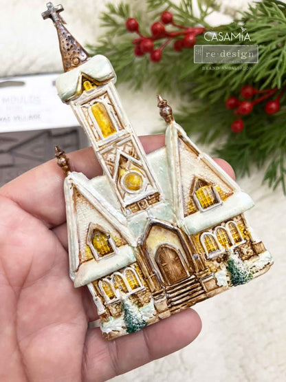 Christmas Village Silicone Mould - ReDesign with Prima - 5" x 10"