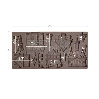 Christmas Village Silicone Mould - ReDesign with Prima - 5" x 10"
