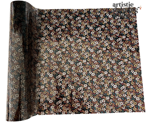 CLEO FLOWERS - Rub On Metallic Foil by APS - Textile Friendly