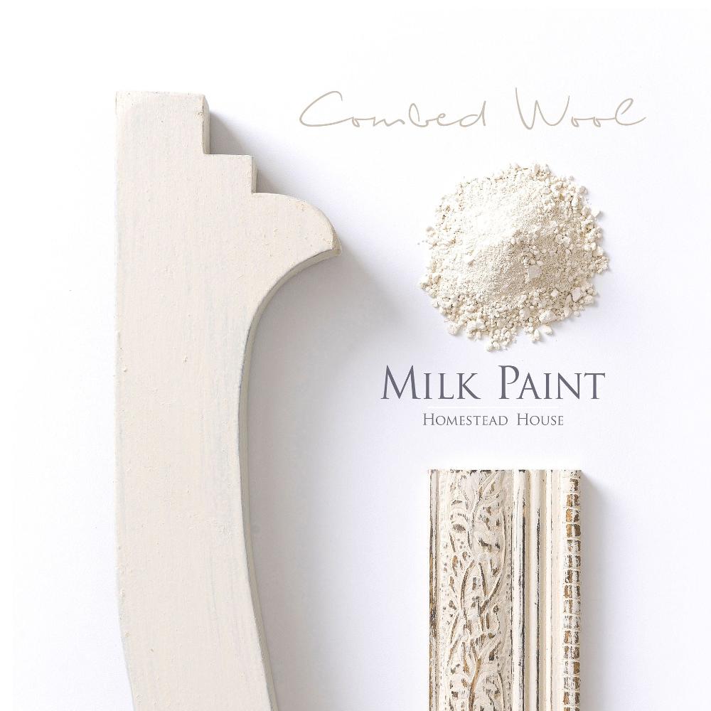 Combed Wool - Milk Paint by Homestead House 50g and 300g