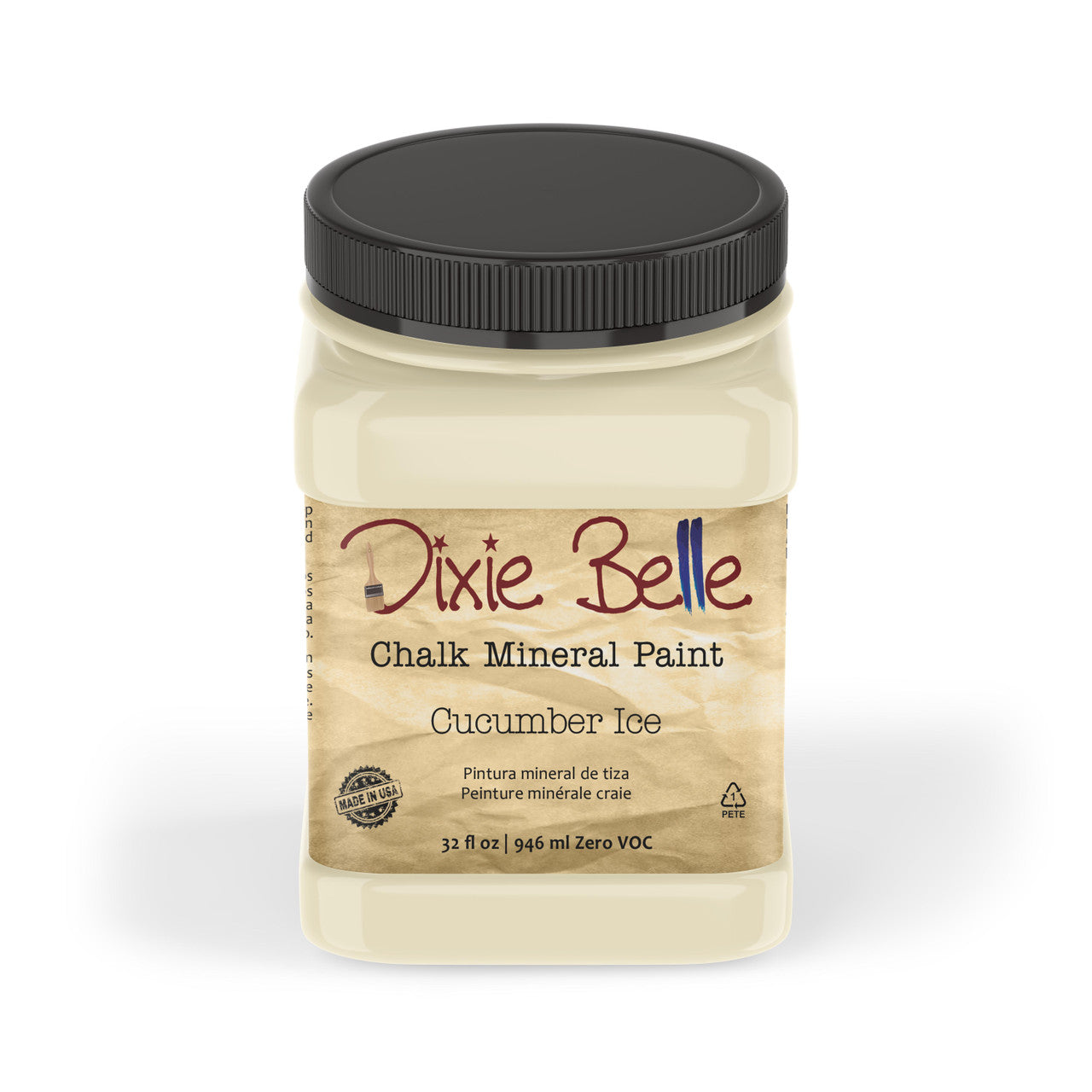 CUCUMBER ICE - Dixie Belle - Matt Black Chalk Mineral Paint - 118ml/4oz - 236ml/8oz - 473ml/16oz - 946ml/32oz