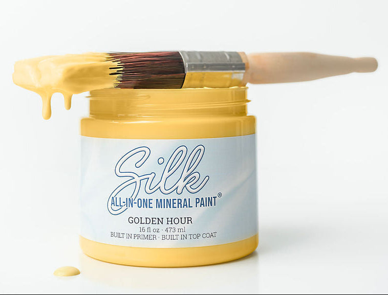 Golden Hour Dixie Belle Silk All-In-One Mineral Paint - golden yellow