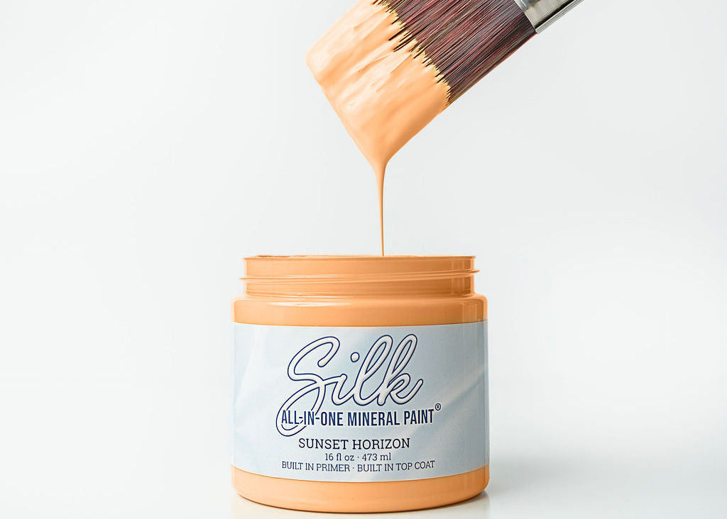 Sunset Horizon Dixie Belle Silk All-In-One Mineral Paint - warm peach-orange