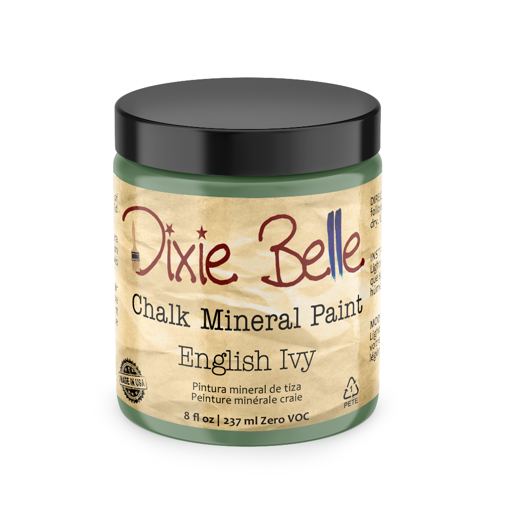 ENGLISH IVY - Dixie Belle -  Muted Green Chalk Mineral Paint - 118ml/4oz - 236ml/8oz - 473ml/16oz - 946ml/32oz