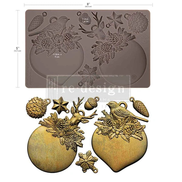 Evergreen Antler Emblem Silicone Mould - ReDesign with Prima - 5" x 8"