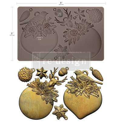 Evergreen Antler Emblem Silicone Mould - ReDesign with Prima - 5" x 8"