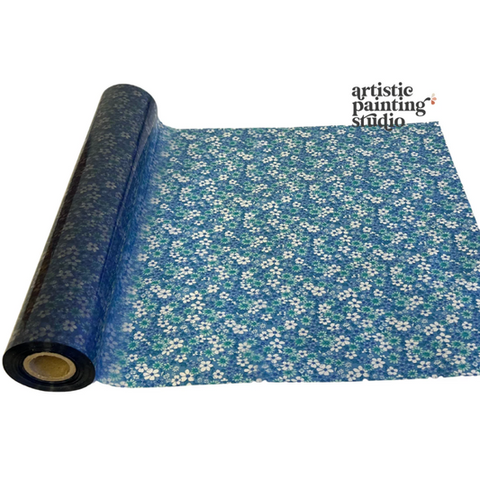 FAITHS FLOWERS - Rub On Metallic Foil by APS (semi transparent) - Textile Friendly