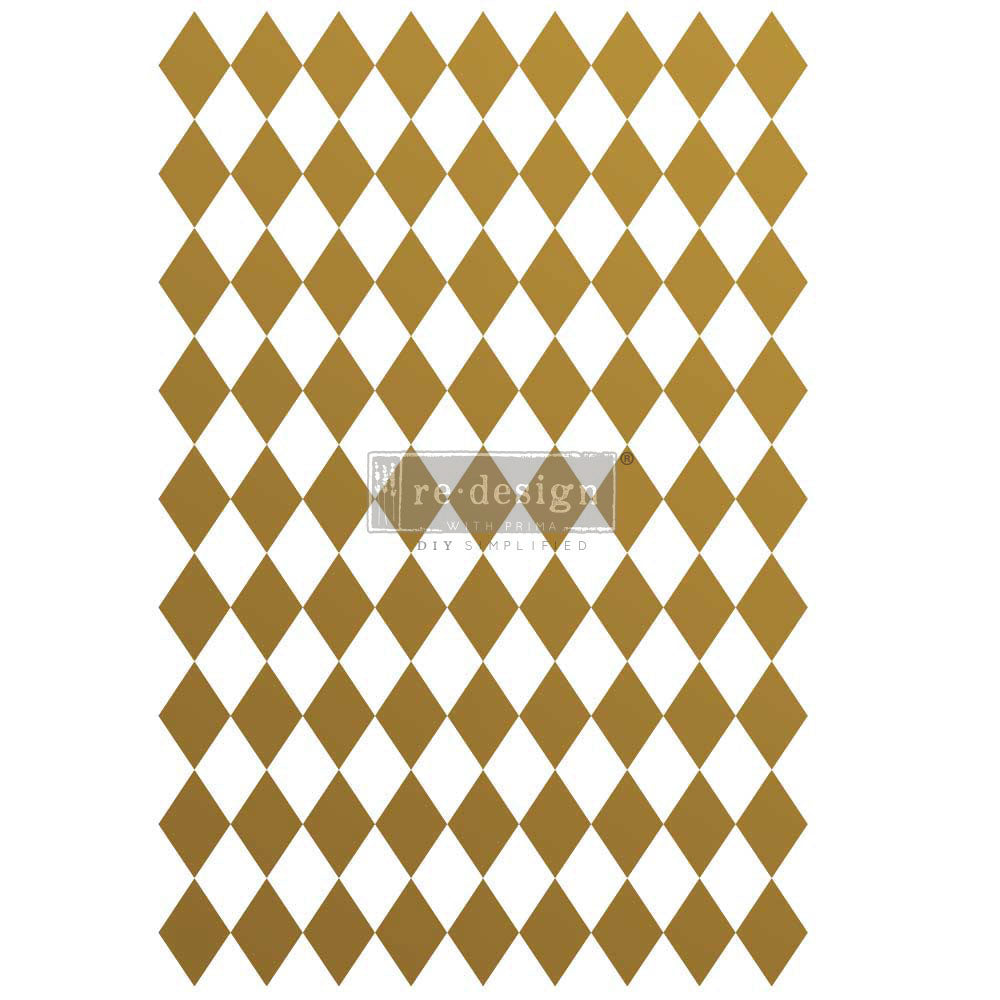 HARLEQUIN GOLD - 24" x 35" - Redesign Decor Transfer Decal