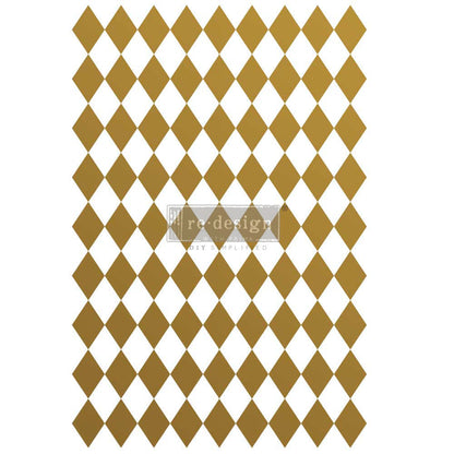 HARLEQUIN GOLD - 24" x 35" - Redesign Decor Transfer Decal