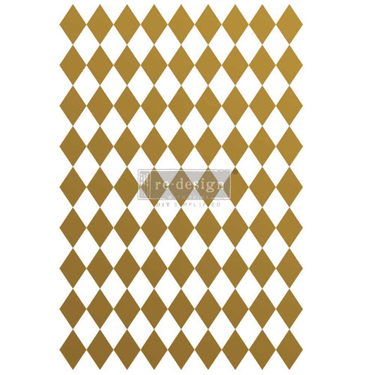 HARLEQUIN GOLD - 24" x 35" - Redesign Decor Transfer Decal