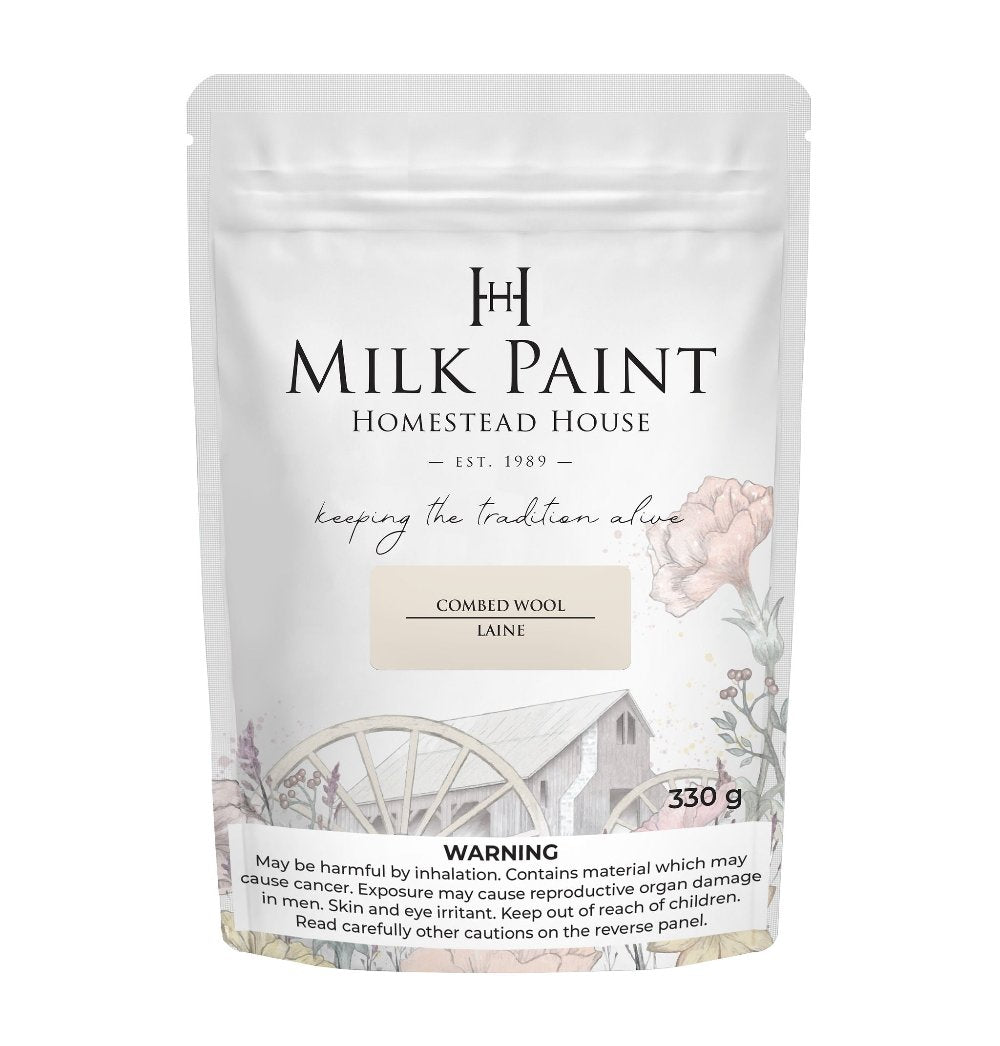 Combed Wool - Milk Paint by Homestead House 50g and 300g