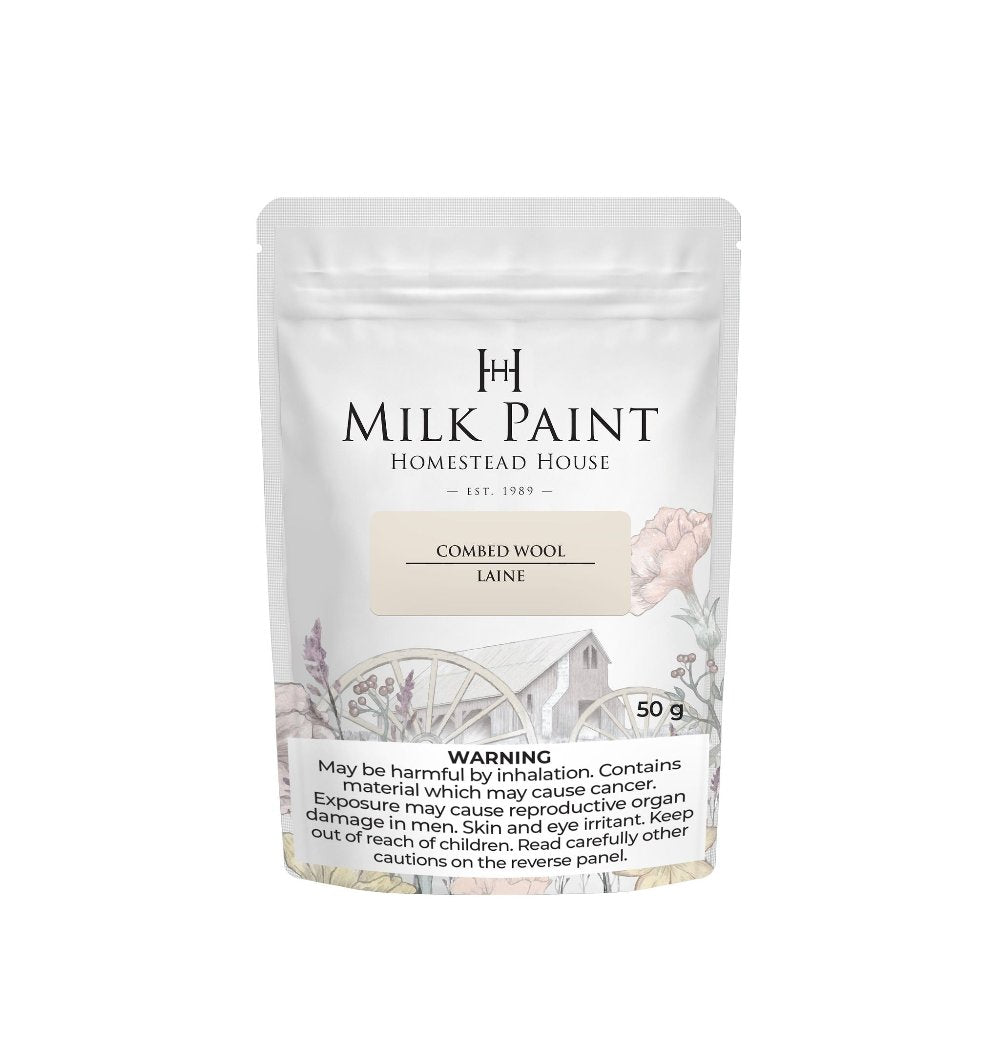 Combed Wool - Milk Paint by Homestead House 50g and 300g