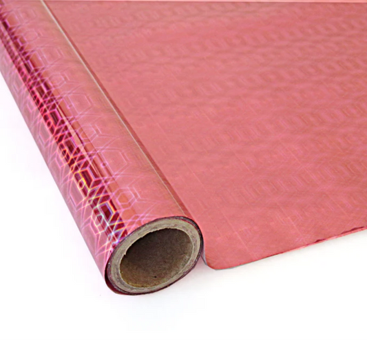 Hexagon Pink Metallic Foil - Rub On Metallic Foil by APS - Textile Friendly