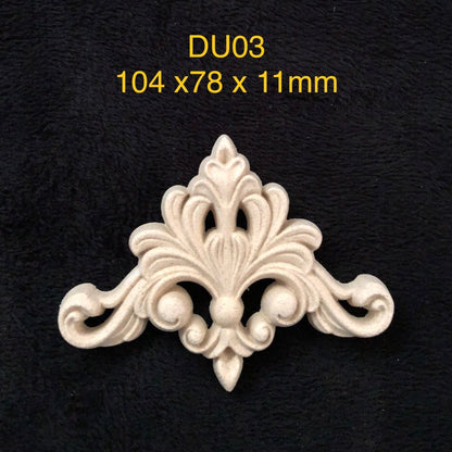 Heat Bendable Wood Applique Pediment From Decocurve - DU06
