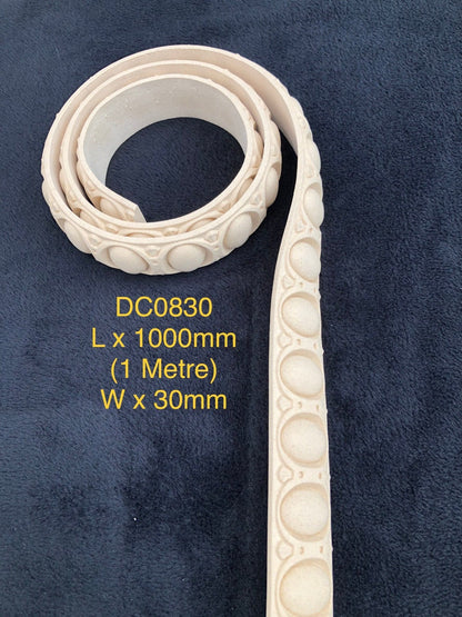 Heat Bendable Wood Trims From Decocurve - 1 Metre - DC0830 30mm