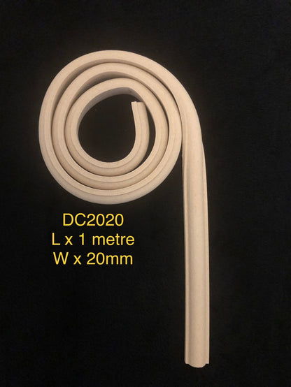 Heat Bendable Wood Trims From Decocurve - DC 2010 10mm, DC2015 15mm, DC2020 20mm
