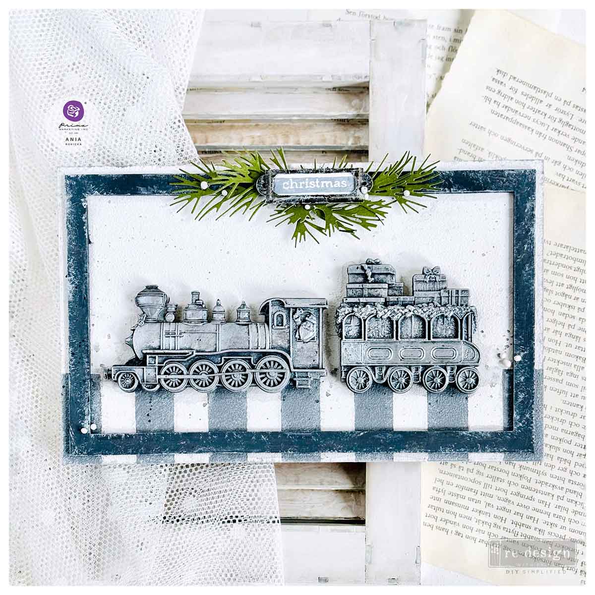 The Jolly Express Decor Mould Re-Design with Prima 5" x 10"