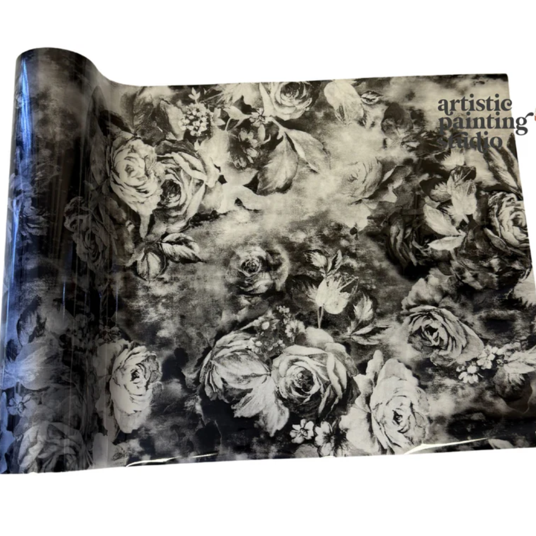 Jovie Floral - Rub On Metallic Foil by APS - Textile Friendly