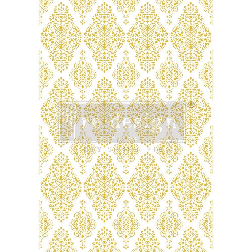 GOLDEN DAMASK - 24" x 35" - Redesign Decor Transfer Decal