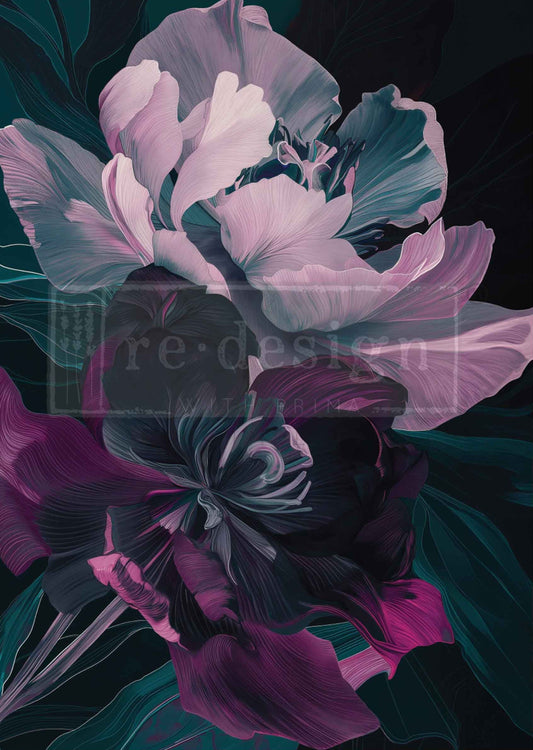 Lavish Bloom - Limited Edition - A1 Decoupage Paper - Reversible