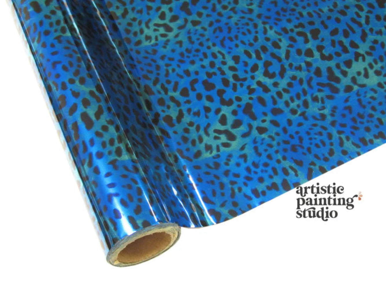 Leopard Blue Metallic Foil- Rub On Metallic Foil by APS - Textile Friendly
