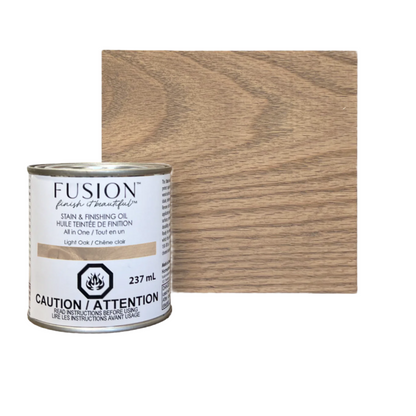 STAIN AND FINISHING OIL - Light Oak - All In One - Fusion 237 ml