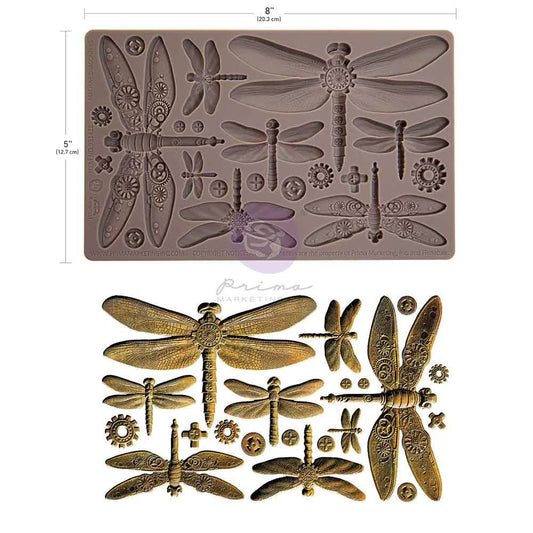 Machine Dragonflies - Decor | Food | Craft Mould  - Re-Design with Prima 8" x 5"