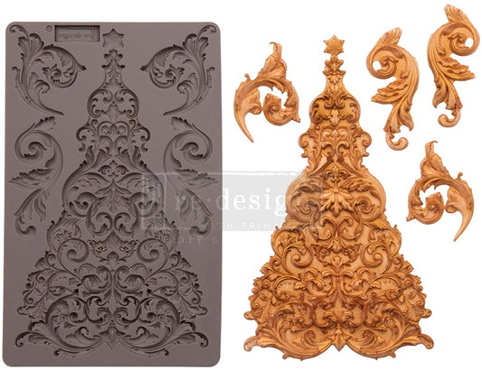 GLORIOUS TREE Decor Mould Re-Design with Prima 8" x 5"
