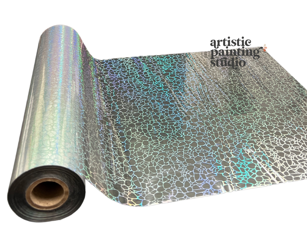 PEBBLY HOLOGRAM (Transparent) - Rub On Metallic Foil by APS - Textile Friendly