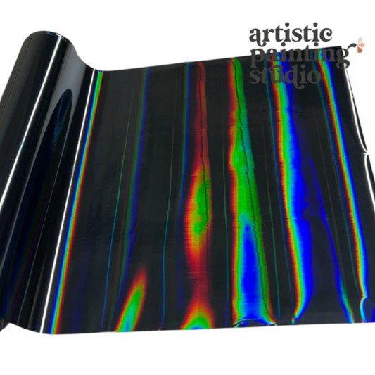 PILLAR BLACK - Holographic - Rub On Metallic Foil by APS - Textile Friendly