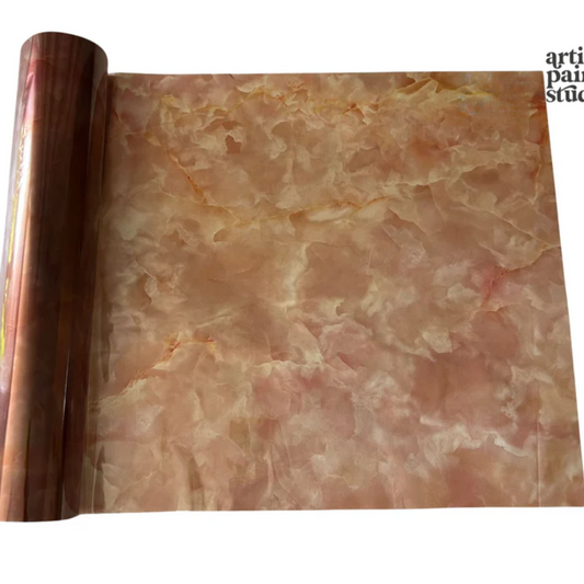 Pink Onyx (Semi Transparent) - Rub On Metallic Foil by APS - Textile Friendly