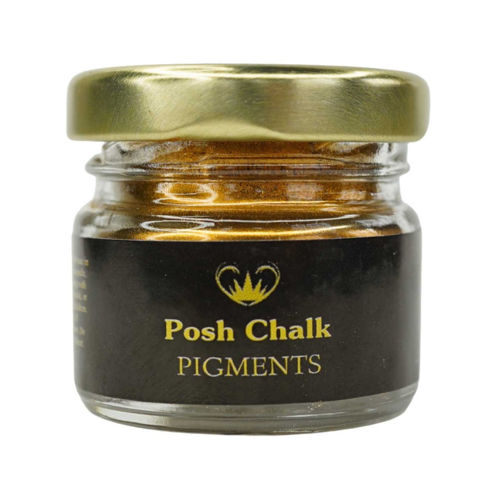 Orange Gold Metallic Pigment - Liquid Metal - 30ml - Posh Chalk