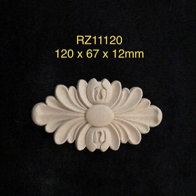 Heat Bendable Wood Applique Pediment From Decocurve - RZ11120