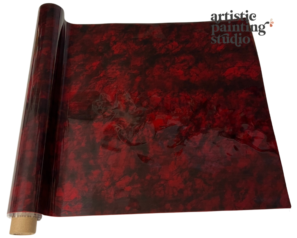 ROCCO RED MARBLE - Rub On Metallic Foil by APS - Textile Friendly