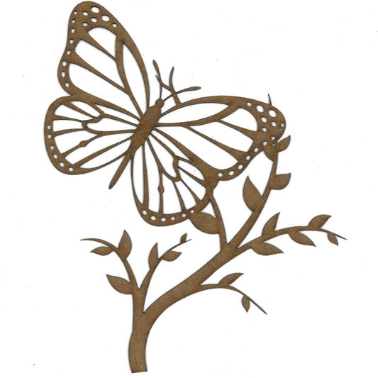 PolyOnlay Shape S104 - Butterfly with Branch - 2 sizes available