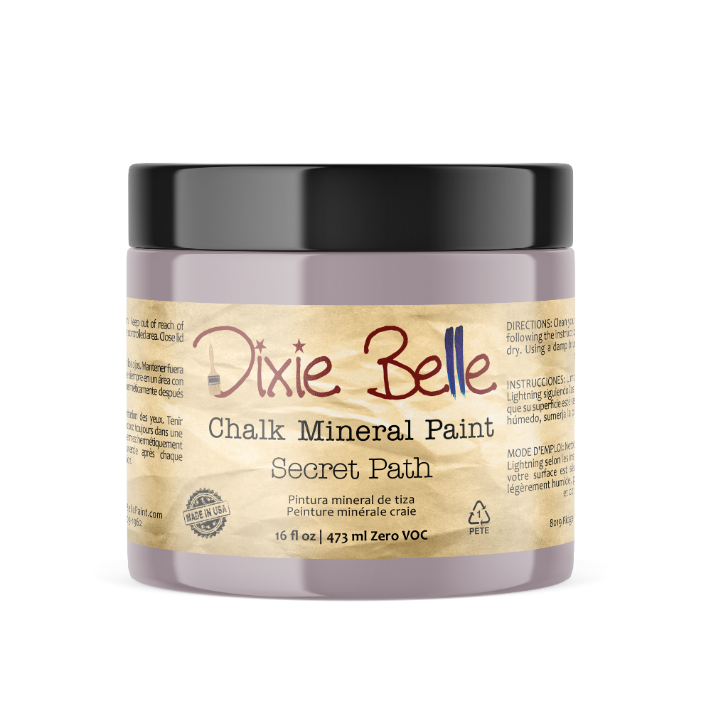 SECRET PATH - Dixie Belle - Matt Black Chalk Mineral Paint - 118ml/4oz - 236ml/8oz - 473ml/16oz
