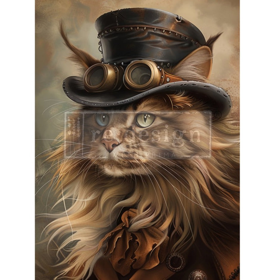 STEAMMEOW - A1 Fiber Paper for Decoupage - LARGE - 59.4cm x 84.1cm - Re-Design with Prima