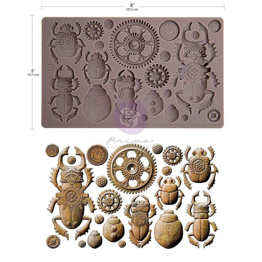 Steampunk Beetles - Decor | Food | Craft Mould  - Re-Design with Prima 8" x 5"