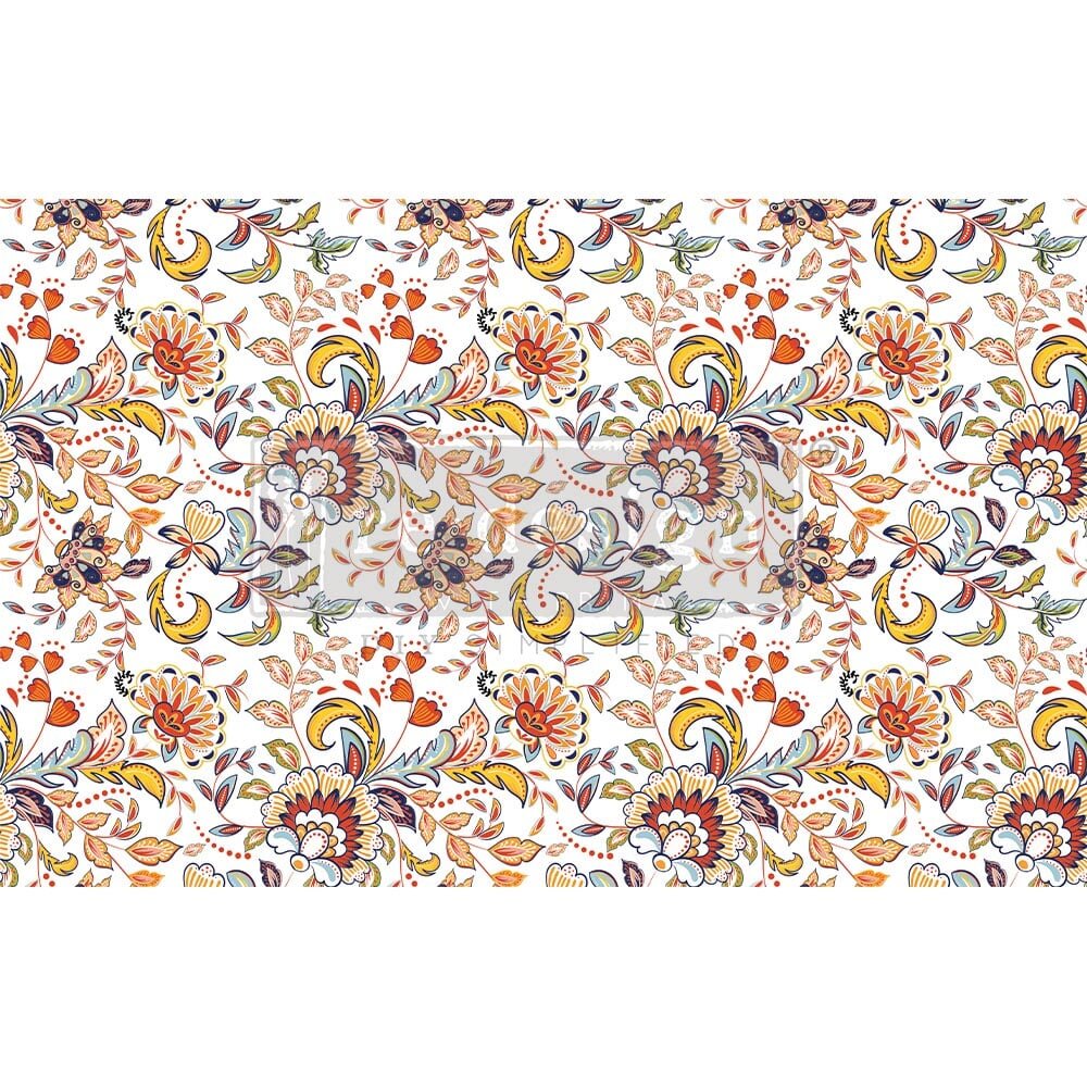 Decoupage Decor Tissue Paper - TANGERINE SPRING - 49.5cm x 76.2cm - Re-Design with Prima